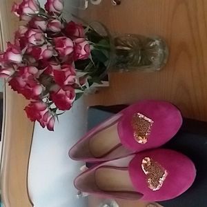 Talbots hot pink flats